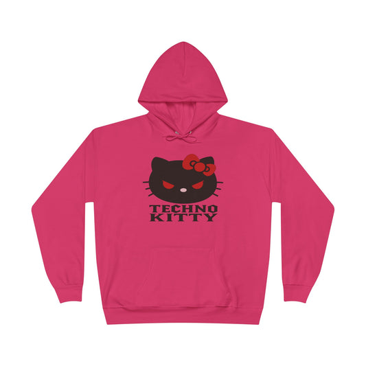 Techno Kitty Hoodie by Techno ChurchPullover Hoodie | Cute Cat Hoodie | Unique Streetwear | Gift for Cat Lovers | Trendy Halloween Apparel