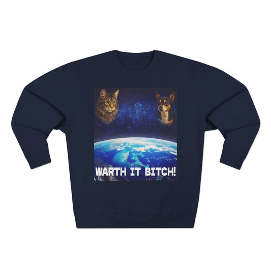 Cosmic Twiggod & Simba Crewneck Sweatshirt - "Warth It Bitch!"