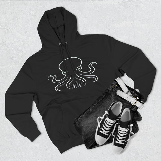 Octav3 Audio Octopus Hoodie - Minimalist Music Producer Graphic Pullover