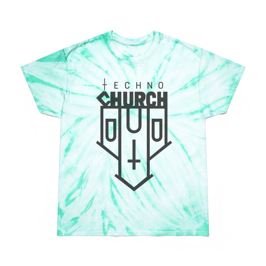 Techno Church Tie-Dye T-Shirt | Rave-Ready Spiritual Basswear