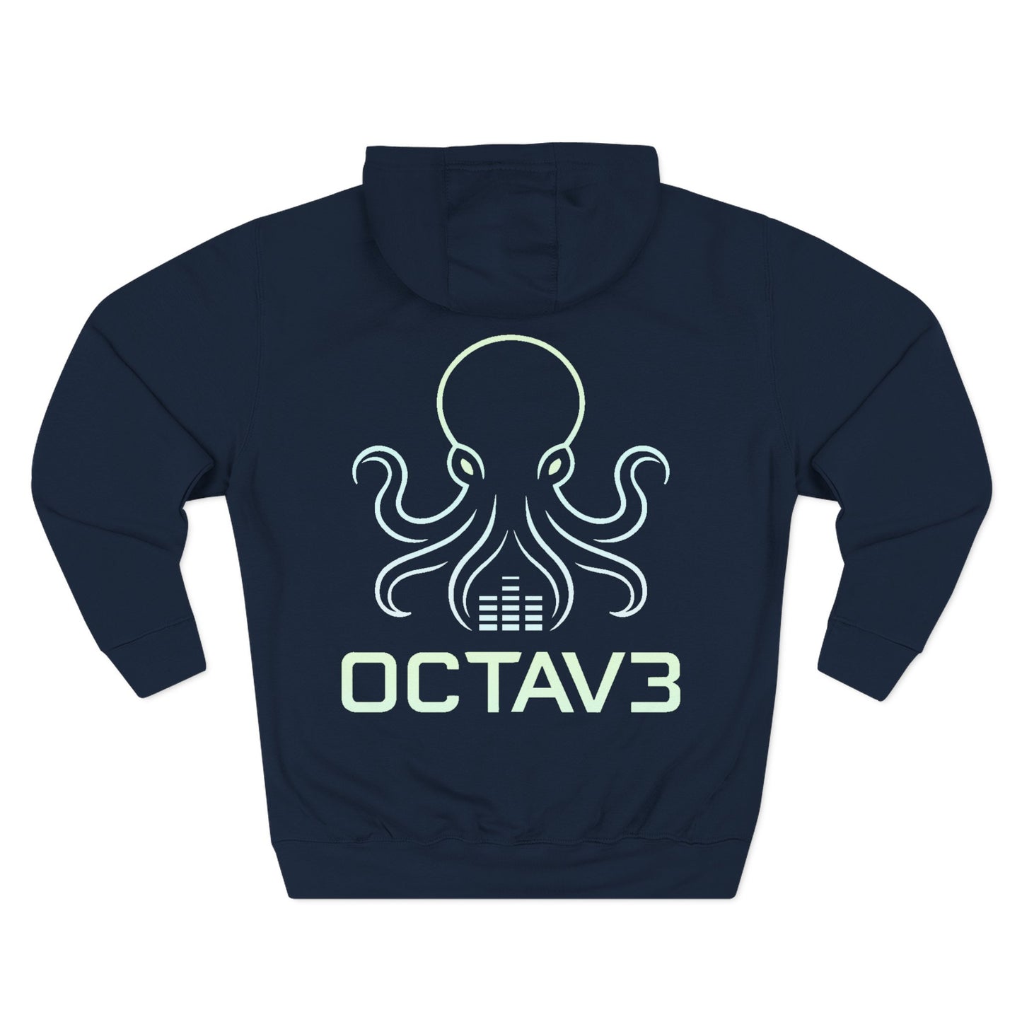 Octav3 Audio Octopus Hoodie - Minimalist Music Producer Graphic Pullover
