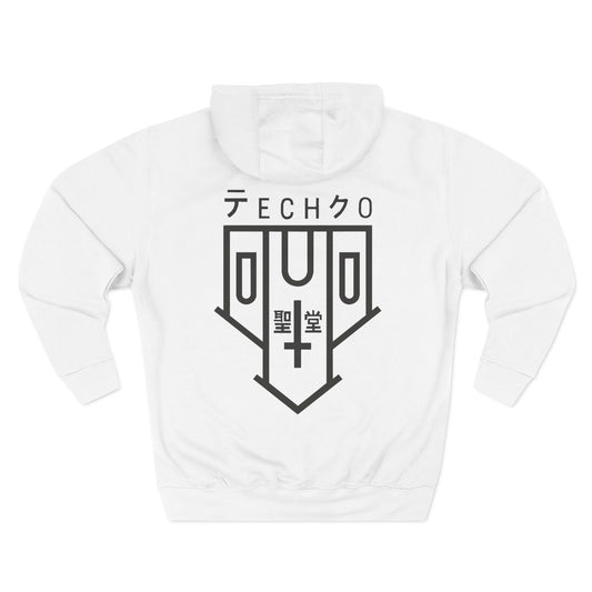 Japanese Techno Church Hoodies – Streetwear Kanji Logo Pullover