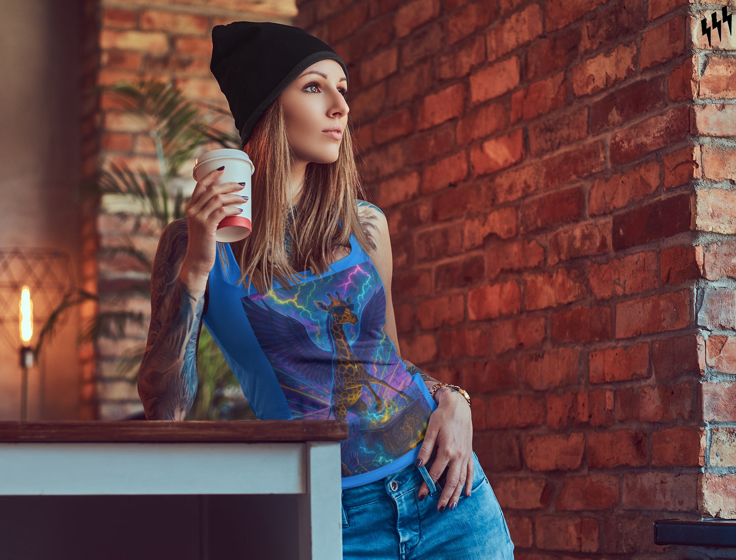 Psychedelic Giraffe Men's Tank Top |GFLY Main Stage Tank. Festival Apparel, Unique Graphic Shirt, Gift for Him