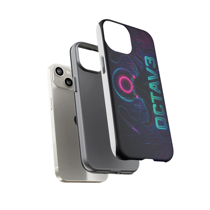 OCTAV3 Futuristic iPhone Case – Neon Octopus Design, Cyber Tech Vibe, Tough Protective Cover
