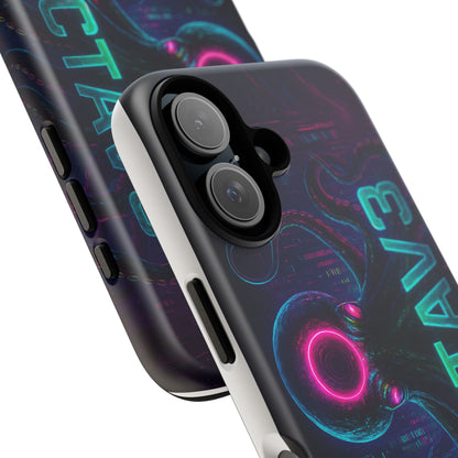 OCTAV3 Futuristic iPhone Case – Neon Octopus Design, Cyber Tech Vibe, Tough Protective Cover