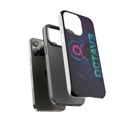 OCTAV3 Futuristic iPhone Case – Neon Octopus Design, Cyber Tech Vibe, Tough Protective Cover