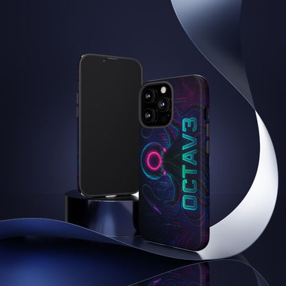 OCTAV3 Futuristic iPhone Case – Neon Octopus Design, Cyber Tech Vibe, Tough Protective Cover