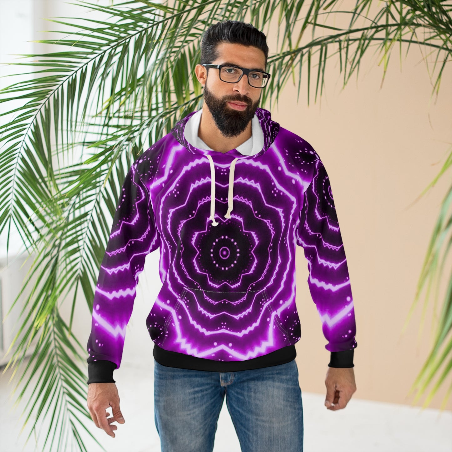 OCTAV3 “Purple Frequency” Hoodie — Custom Design • Electric Elegance Redefined