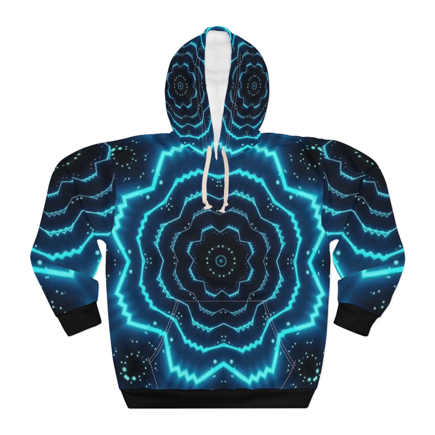 OCTAV3 “Turquoise Frequency” Hoodie — Custom Design • Electric Elegance in Motion