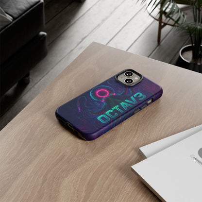 OCTAV3 Futuristic iPhone Case – Neon Octopus Design, Cyber Tech Vibe, Tough Protective Cover