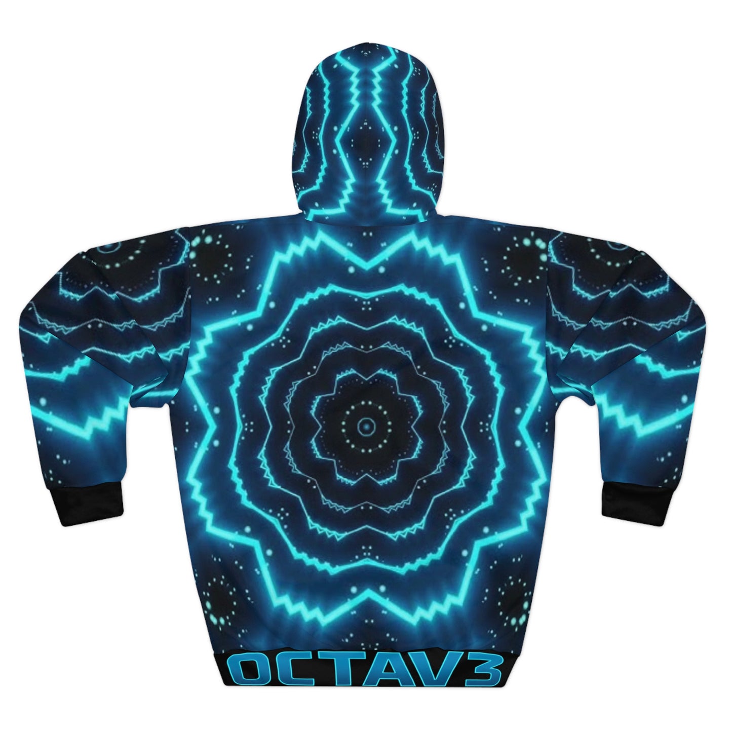 OCTAV3 “Turquoise Frequency” Hoodie — Custom Design • Electric Elegance in Motion