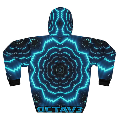 OCTAV3 “Turquoise Frequency” Hoodie — Custom Design • Electric Elegance in Motion
