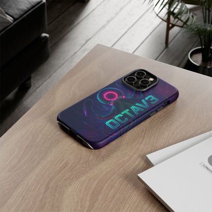 OCTAV3 Futuristic iPhone Case – Neon Octopus Design, Cyber Tech Vibe, Tough Protective Cover