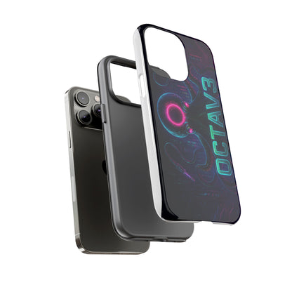 OCTAV3 Futuristic iPhone Case – Neon Octopus Design, Cyber Tech Vibe, Tough Protective Cover