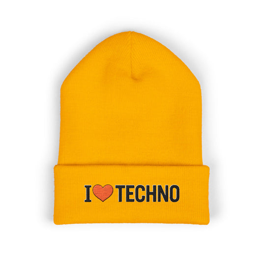 I ❤️ TECHNO Beanie (Embroidered)