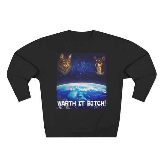 Cosmic Twiggod & Simba Crewneck Sweatshirt - "Warth It Bitch!"