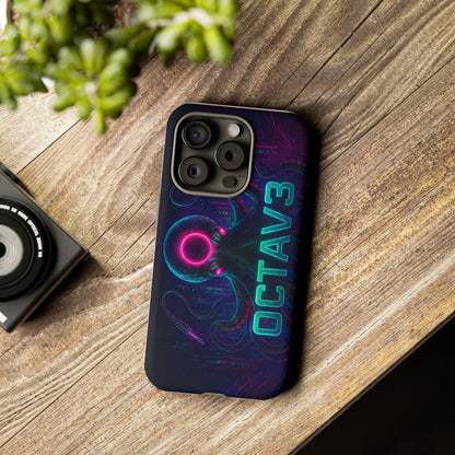 OCTAV3 Futuristic iPhone Case – Neon Octopus Design, Cyber Tech Vibe, Tough Protective Cover