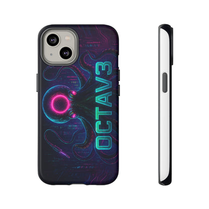 OCTAV3 Futuristic iPhone Case – Neon Octopus Design, Cyber Tech Vibe, Tough Protective Cover
