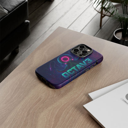 OCTAV3 Futuristic iPhone Case – Neon Octopus Design, Cyber Tech Vibe, Tough Protective Cover