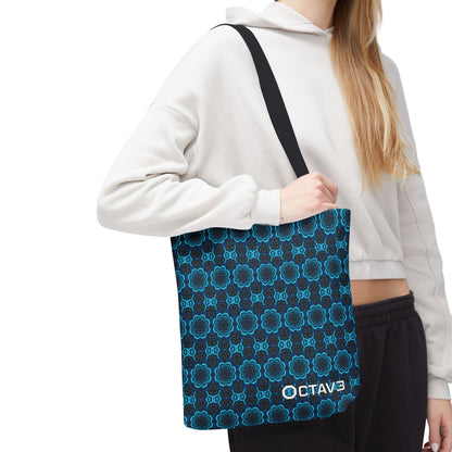 Octav3 Geometric Frequency Tote Bag - OCTAVE Pattern All-Over Print