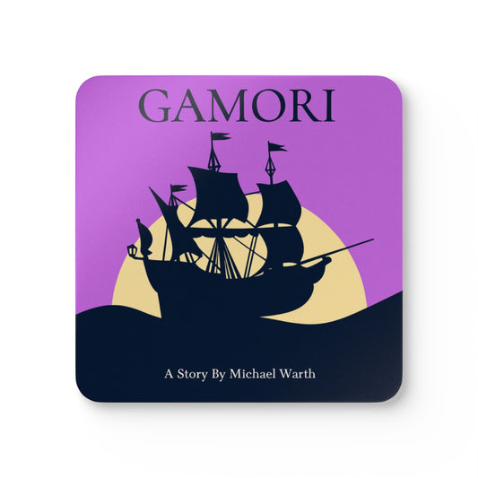 GAMORI Coaster Set – Nautical Fantasy Corkwood Drink Coasters (4-Pack)