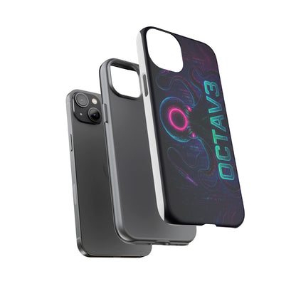 OCTAV3 Futuristic iPhone Case – Neon Octopus Design, Cyber Tech Vibe, Tough Protective Cover