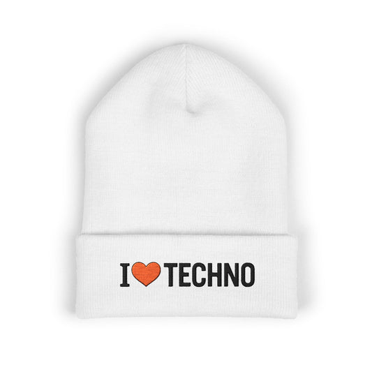 I ❤️ TECHNO Beanie (Embroidered)