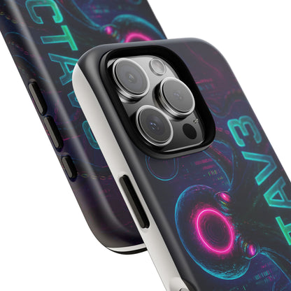 OCTAV3 Futuristic iPhone Case – Neon Octopus Design, Cyber Tech Vibe, Tough Protective Cover