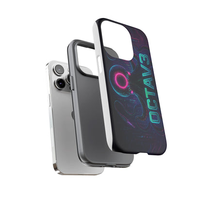 OCTAV3 Futuristic iPhone Case – Neon Octopus Design, Cyber Tech Vibe, Tough Protective Cover