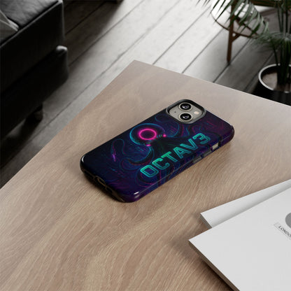 OCTAV3 Futuristic iPhone Case – Neon Octopus Design, Cyber Tech Vibe, Tough Protective Cover