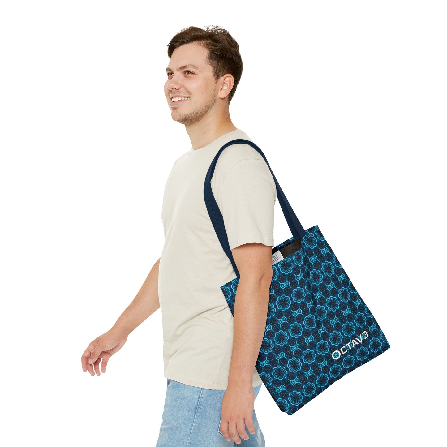 Octav3 Geometric Frequency Tote Bag - OCTAVE Pattern All-Over Print