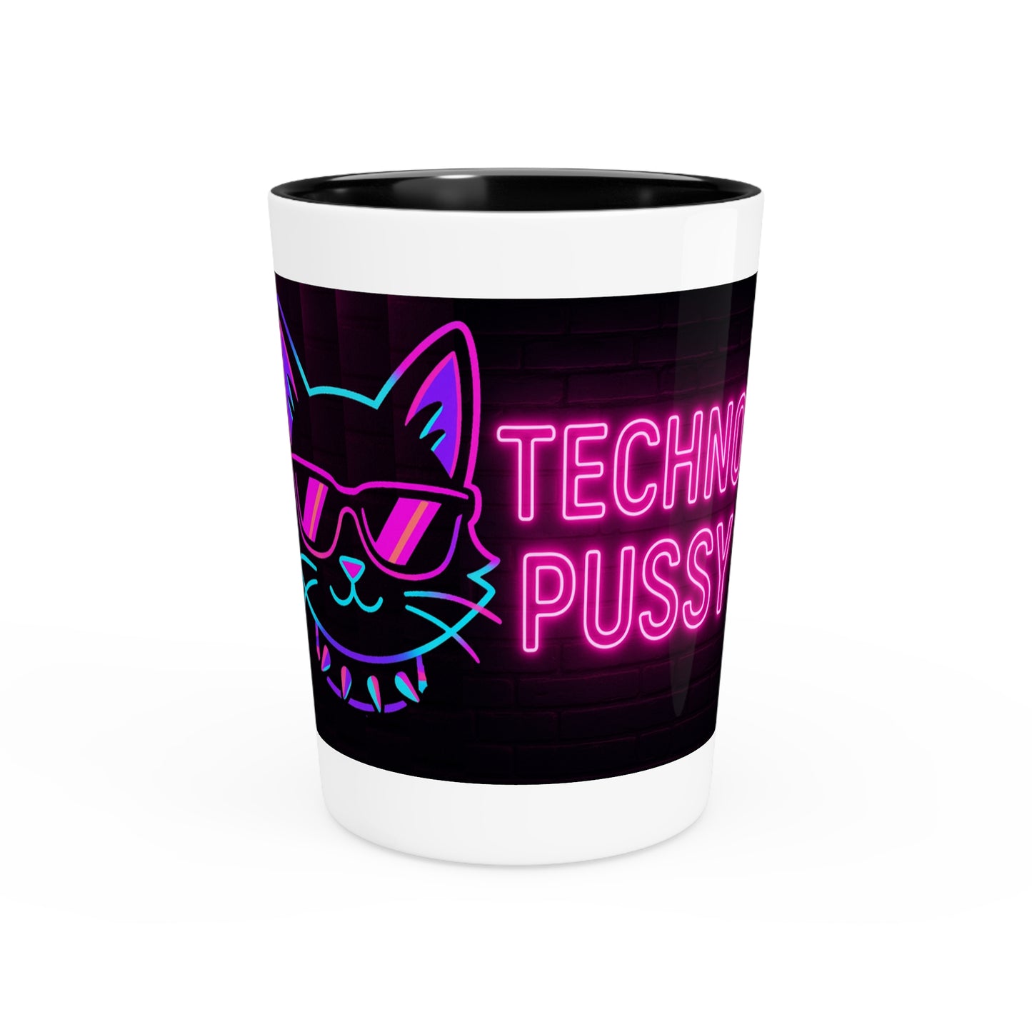 Techno PUSSY Shot Glass – National Cat Day Edition 🐾