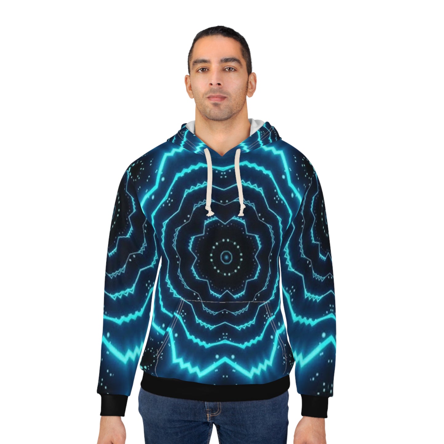 OCTAV3 “Turquoise Frequency” Hoodie — Custom Design • Electric Elegance in Motion