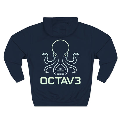Octav3 Audio Octopus Hoodie - Minimalist Music Producer Graphic Pullover