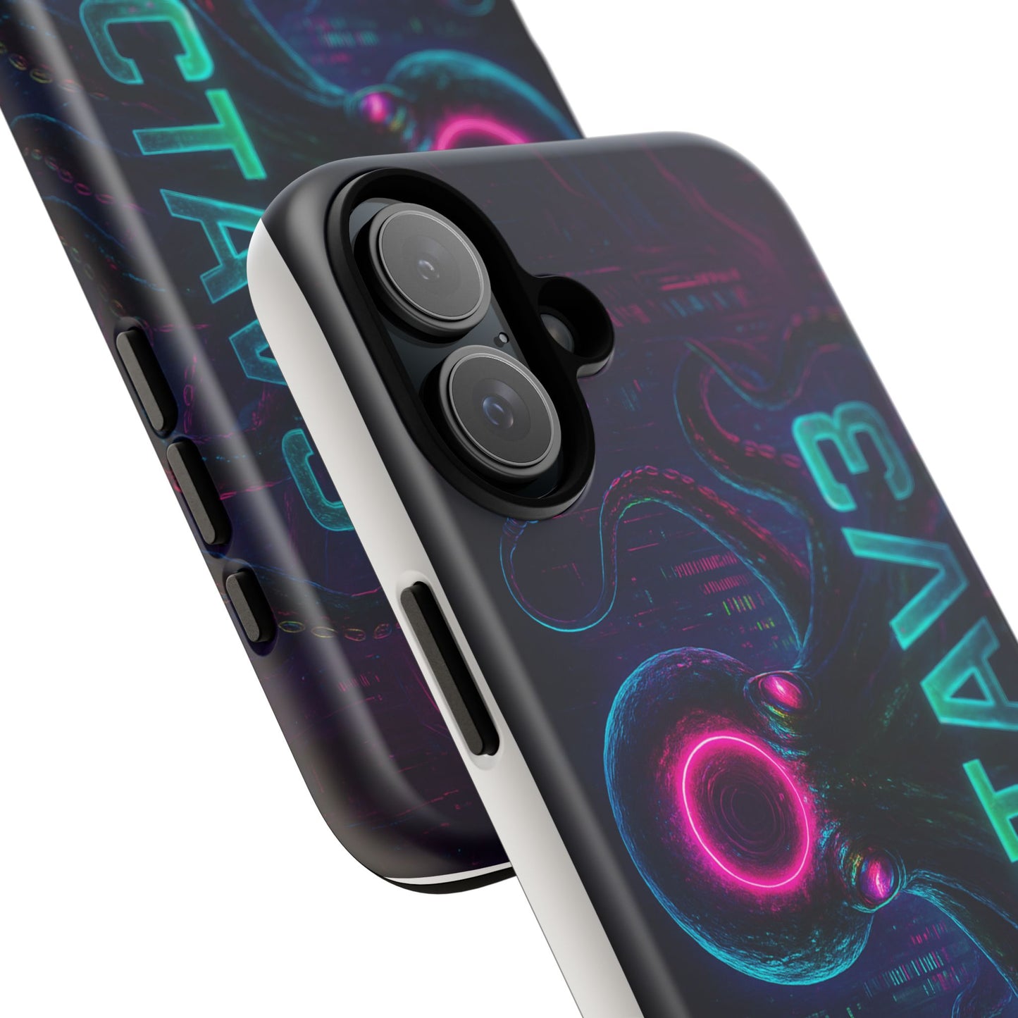 OCTAV3 Futuristic iPhone Case – Neon Octopus Design, Cyber Tech Vibe, Tough Protective Cover