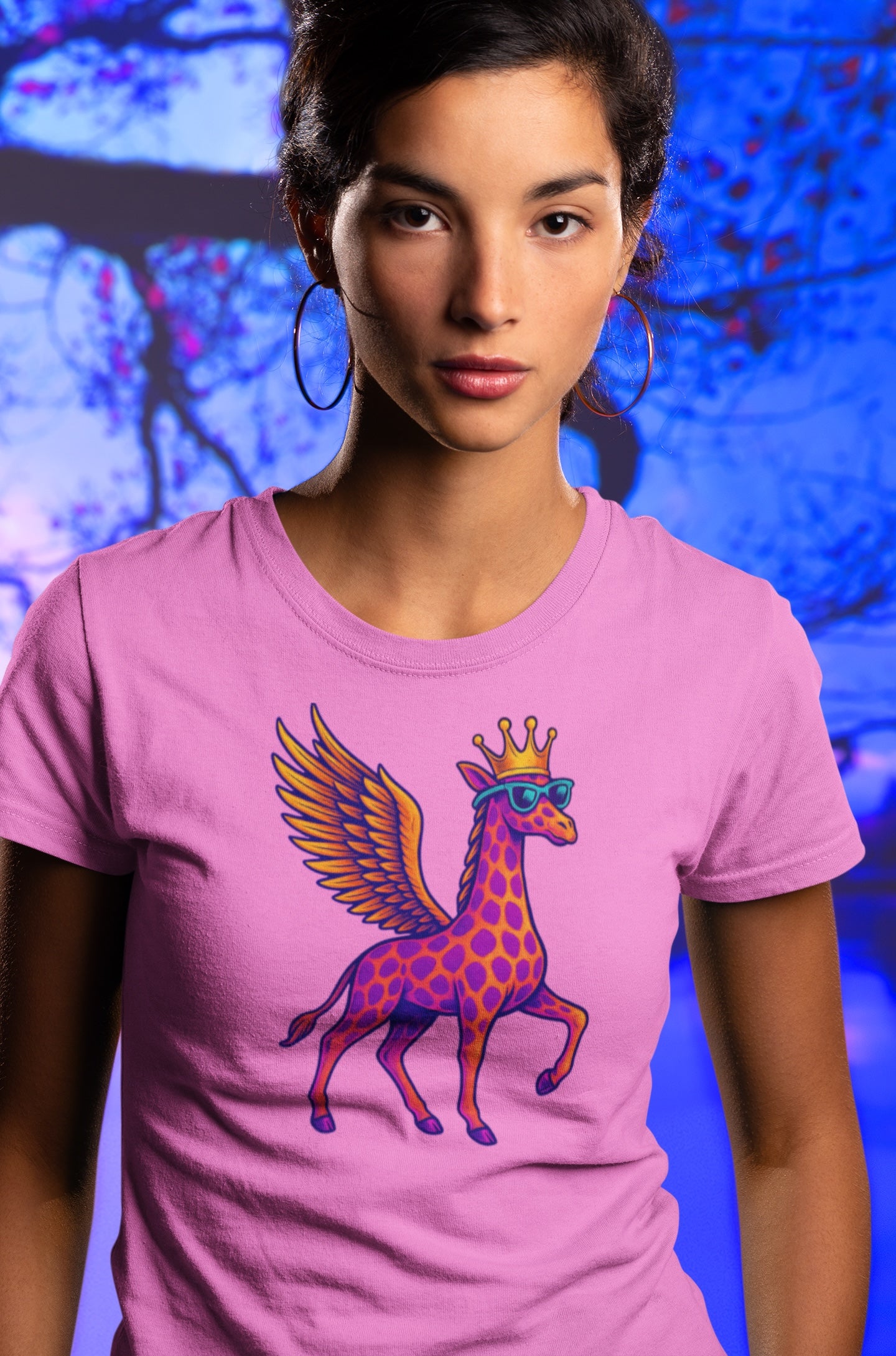 GFLY Royal T-Shirt | Crowned Flying Giraffe Graphic Tee